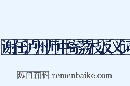 谢任泸州师中寄荔枝反义词是什么意思的图片